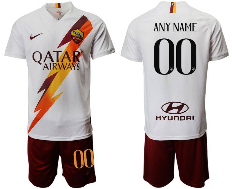 Men 2019-2020 club Rome away customized white Soccer Jerseys